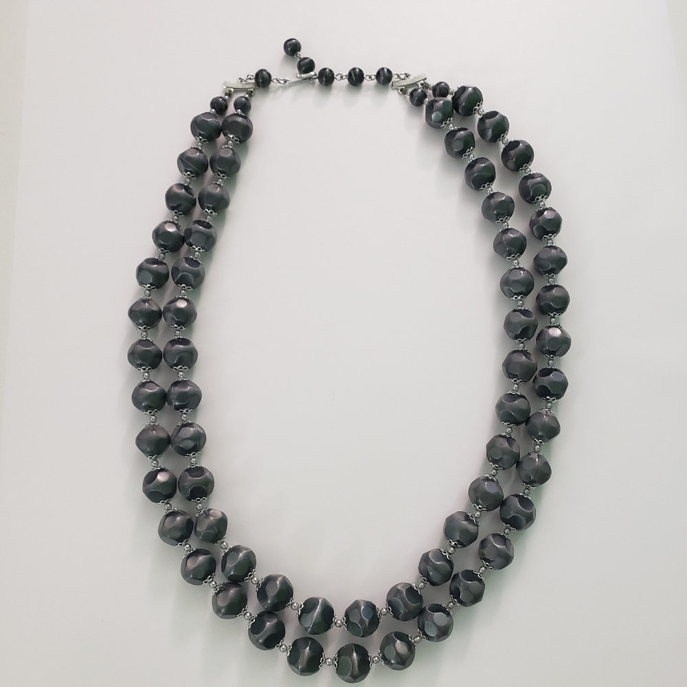 Vintage Japan Double Strand Beaded Necklace
